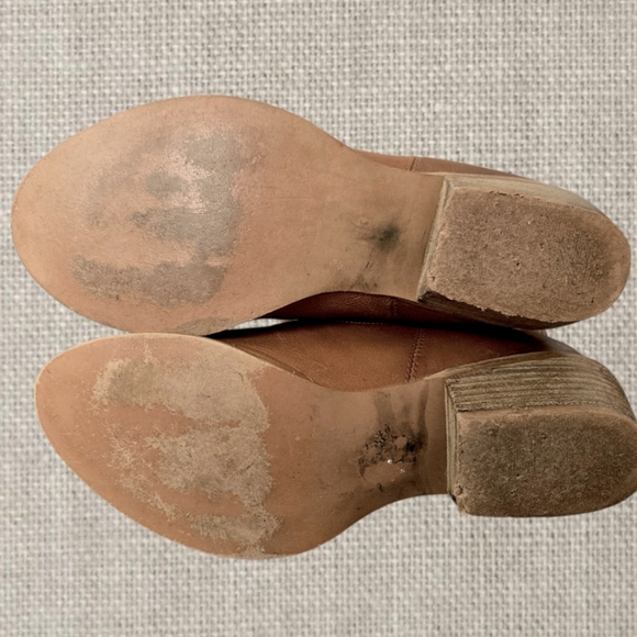 Naughty Monkey Western Boots Tan Leather Slouchy Sz 10 Casual Bohemian Festival - Picture 7 of 8